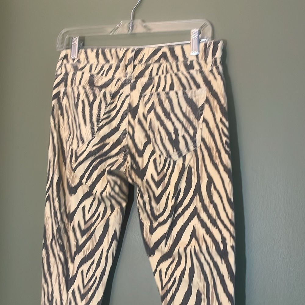 Current Elliott The Ruby Crop Jeans Natural Zebra Cropped Flare Jeans Sz 26 - Picture 8 of 9